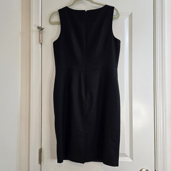 Ann Taylor Black Wool Blend Scoop Neck Sheath Dress - Picture 4 of 7